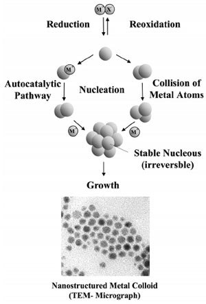 Formation of nanostructured metal colloids by the “salt reduction method”