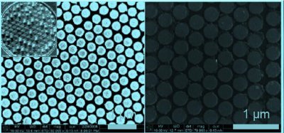 Array of magnetic dots patterned from a Py film.