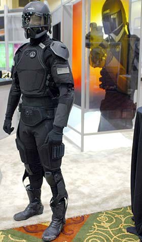 Concept demonstration for futuristic armour incorporating nano-enhanced technologies.