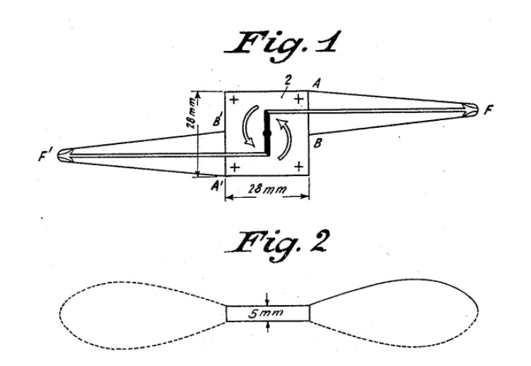 Piezoelectric oscillating element to obtain mechanical movement as described in an early US Patent by Meissner, US Patent 1,804,838 A, 12 May 1931.
