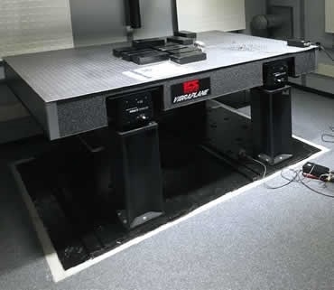 Customized Minus K Technology Negative-Stiffness vibration isolation table installed in one of the Ultra-Low Vibration Lab chambers.