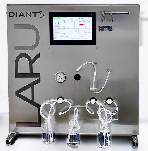 DIANT LARU, a research and development system for nanoparticle synthesis, scalable to the DIANT production series.