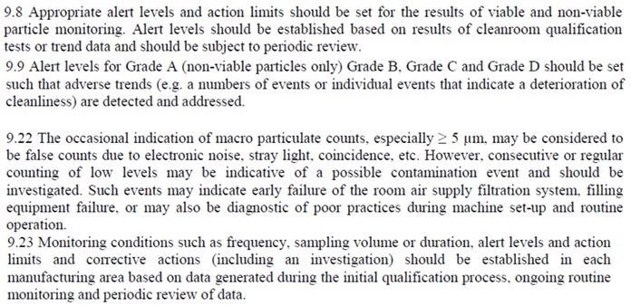 Figure 10. 2021 Annex 1 text, #15. Image Credit: Particle Measuring Systems
