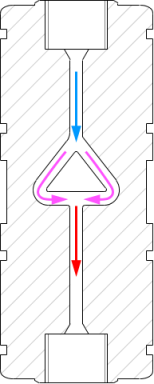 Structure of Y type interaction chamber