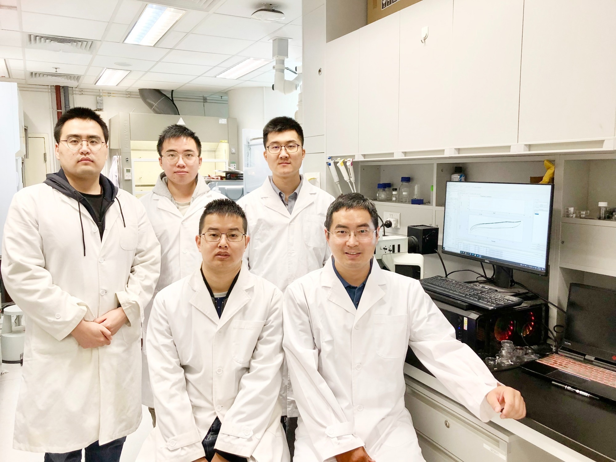 Dr Zeng Zhiyuan (front row, right) and his research group from the Department of Materials Science and Engineering at City University of Hong Kong. (© City University of Hong Kong)