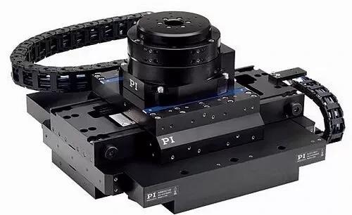 Compact, air bearing-based low profile XY-theta stage assembly