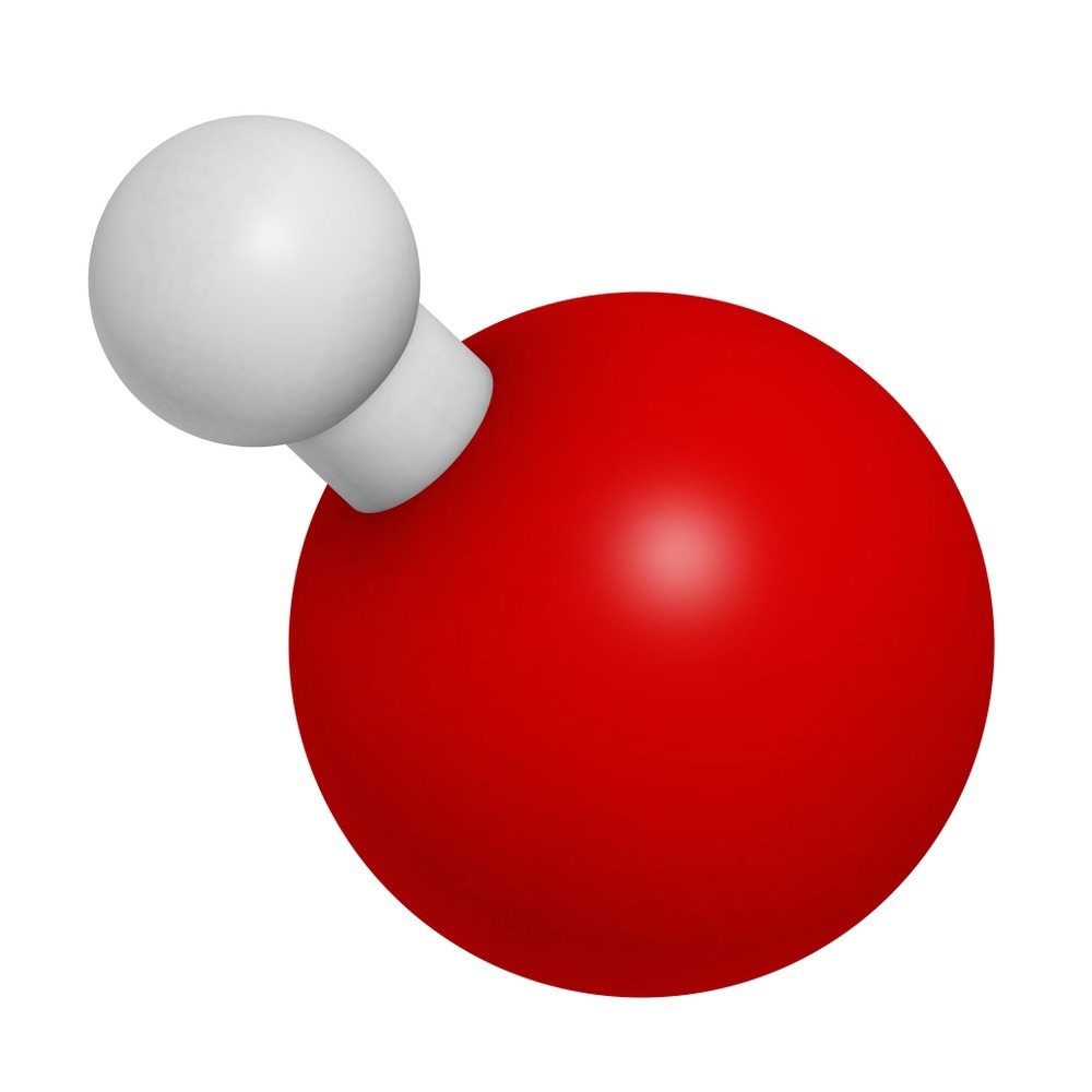 Hydroxide anion, chemical structure.