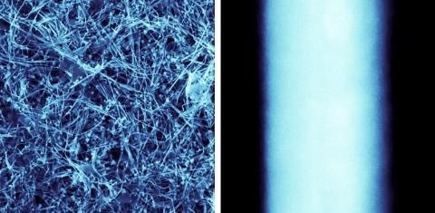 Una capa pulverizable de nanocables de cobre podría ayudar a prevenir infecciones.