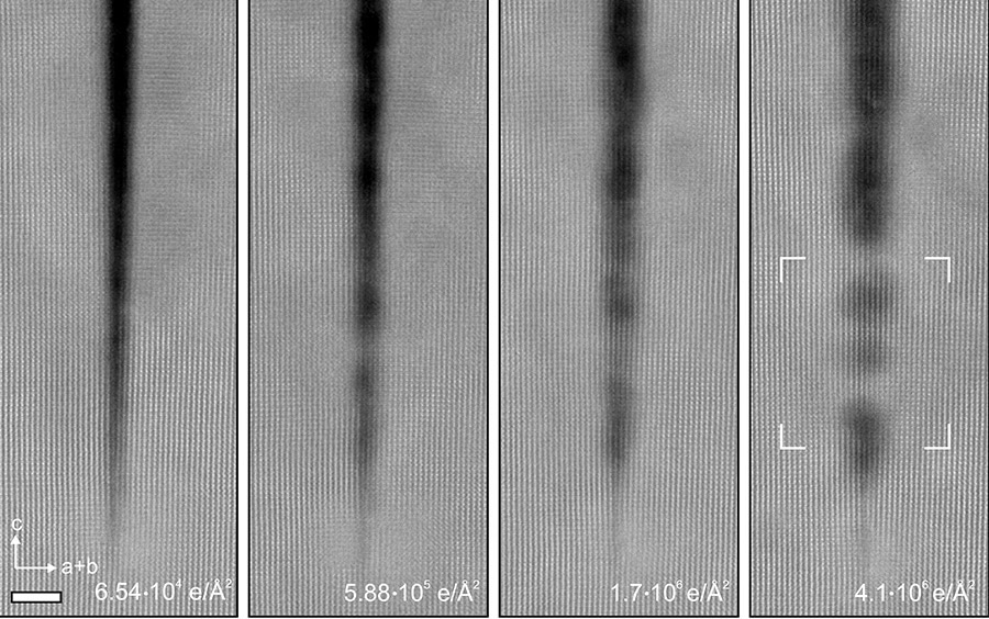 Repairing Nanostructures with Electron Beam Radiation