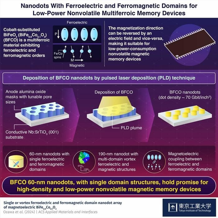 Utilizing Multiferroic Nanodots to Transform Memory Technology