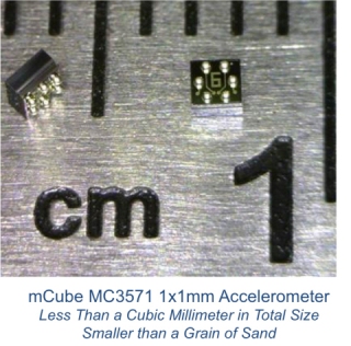 mCube Introduces 3-Axis Accelerometer Smaller Than a Grain of Sand