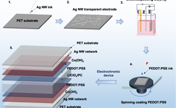 Flexible Electrochromic Supercapacitor with Transparent Electrodes